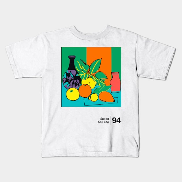 Still Life - Suede - Minimalist Style Illustration Artwork Kids T-Shirt by saudade